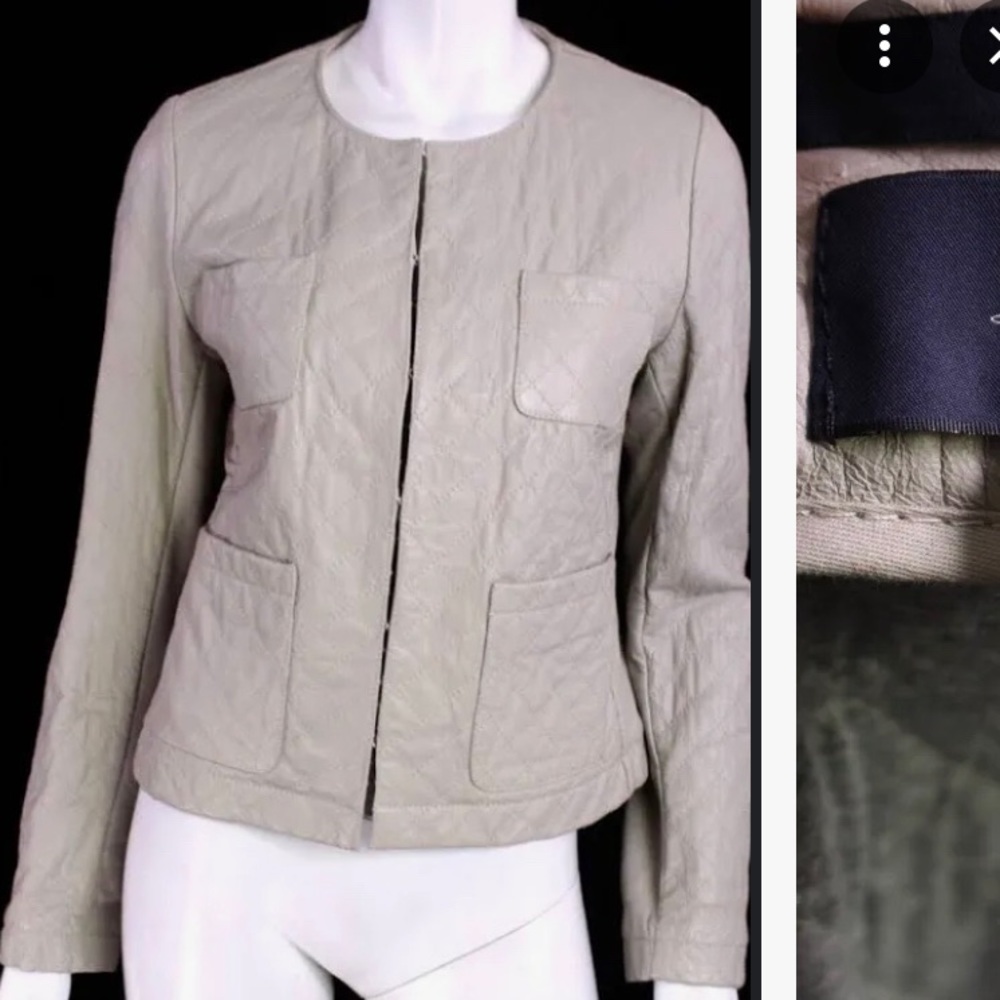 Les Compains, soft leather, fits like a small, looks like combo of gray & beige
